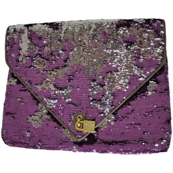 ALEXIS HUDSON Sequin Clutch Envelope Style Magnetic Closure NEW w/Tag - Picture 4 of 16